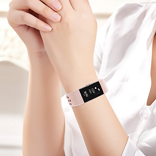 image for iGK Silicone Replacement Bands Compatible for Fitbit Charge 2, Adjusta