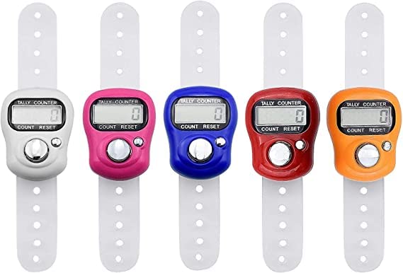 5pcs tasbeeh counter clickers for counting Electronic Tasbeeh Finger Counter Hand Tally counters Manual Clicker counting clicker golf clicker hand counter clicker number clicker counter