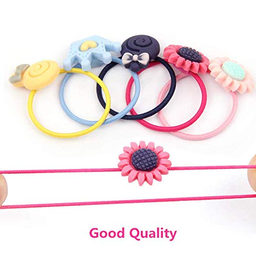 Girls Hair Ties, 100 pcs Girl Hair Elastic Ropes for Pigtail Ponytail Holder