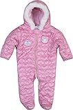 Duck Duck Goose All Brands NYC Baby Girls Quilted Nylon Pram Snowsuit, Pink Cat, 0-3 Months'