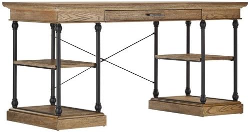 HomeHills Lubeck Vintage Oak Writing Desk