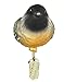 Old World Christmas Cheery Chickadee Glass Blown Ornament for Christmas Tree, Handcrafted Holiday Decoration, Bird Watcher Clip Collection