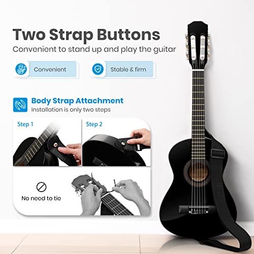 Chitarra Acustica Moukey 41 Pollici Per Principianti - Kit Completo Con Borsa, Accordatore E Accessori - Foto 9