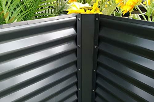 OUTFLEXX - Jardinera de Esquina, Antracita, Zincalume, 270 x 270 x ...