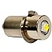 HQRP High Power Upgrade Bulb 3W LED 180LM 6-24V for Ryobi Ridgid 7811502 / Lowe Kobalt 18v Ni-Cad Flashlight Plus Coaster