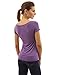 PattyBoutik Women Scoop Neck Empire Waist Raglan Top (Purple Medium)