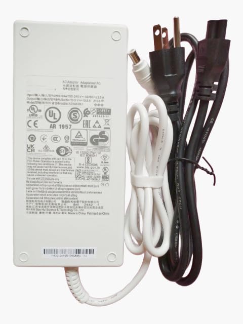 Photo 1 of New AC Adapter White 210W 19.5V 10.8A Acc-LATP1 EAY65068601 for Lg 34UC99-W 32UD99-W 38UC99-W 38WK95C-W 38BP85C-W 32UP550N-W.AUS Lg Projector HU70LAB HU70LA HU70LAB.AUS HU70LAB.AUS + Black Cord