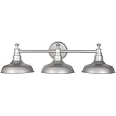 Design House 520312 Kimball Industrial Farmhouse 3-Light Indoor Bathroom Vanity Light with Metal Shades for Over the Mirror, 
