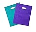 100 12x15 Glossy Purple and Teal Plastic Merchandise Bags w/die cut handles