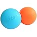 4FITPRO Lacrosse Balls - Deep Tissue Massager, Set of 1 Orange & 1 Blue- Safe & Effective to Relieve & Relax Myofascial, Foot, Chest & Back Muscles Includes Carry Bag