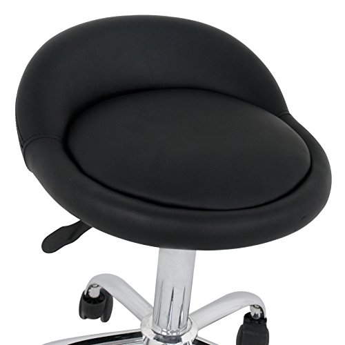 Super Deal Adjustable Height Hydraulic Rolling Swivel Stool Tattoo Facial Massage Spa Salon Medical Stool with Back Rest