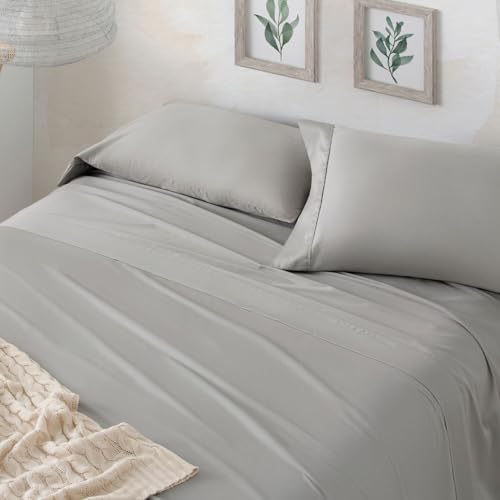 Burrito Blanco | Bed Sheet Set 100% Cotton 300 Thread Count 135 Grey