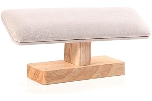 U-Vathing Velvet Covered Wood Bracelet Holder,T-Bar Woodten Watch Display Stand Jewelry Display Organizer Holder,Bangle Penda