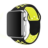 SMEECO Compatible with Apple Watch Band 42mm 44mm,Soft Breathable Silicone Strap Replacement iWatch Bands for Apple Watch Series 3, Series 2, Series 1 Sport Nike (42mm/44mm M/L)
