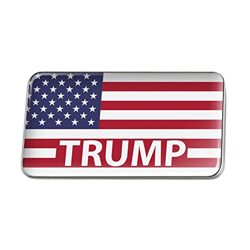 President Trump American Flag Metal Rectangle Lapel Hat Pin Tie Tack Pinback