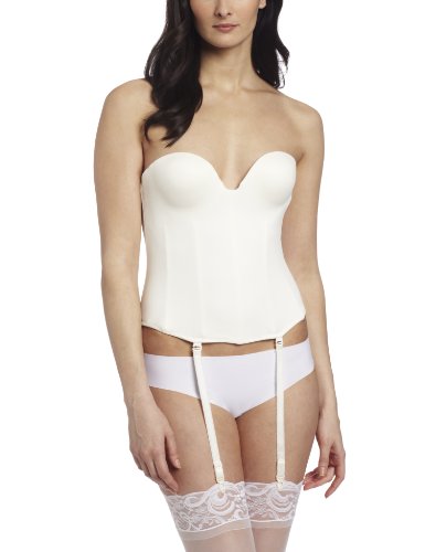 Carnival Women's Seamless Backless Longline Bra, Ivory, 32D