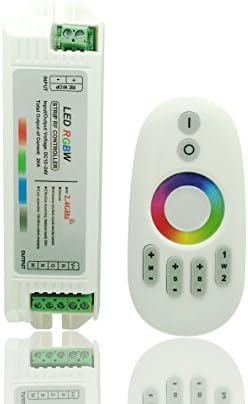Bsod 2.4G 4-Zone Wireless RF Touch Remote Controller for 5050 3528 5630 led strip ,DC 12-24V LED Controller Dimmer Switch Touch Remote Dimmable DIY Automatic Signal Transmission Synchronizing (2.4G RGBW led controller set)