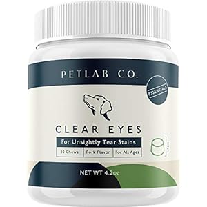 Petlab Co. Clear Eye Chews Dog Tear Stain Remover & Eye Wipe Alternative | Enhanced with Cranberry Extract Vitamin C…