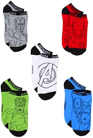 Big Boys Avengers 5 Pack Socks