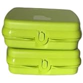 Tupperware Set of Two Sandwich Keepers. Lt Green