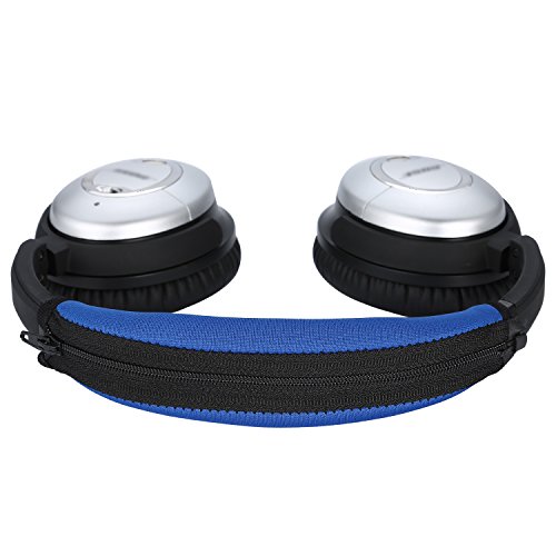 QC15 QC2 Headband Cover, JARMOR Replacement Head Band Protector with Zipper [ Easy Installation ] for Bose QuietComfort 15, QuietComfort 2 Headphones (Blue)