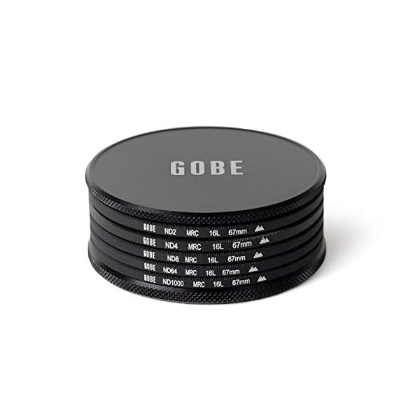 Gobe - Objektivfiltersatz 67mm ND2, ND4, ND8, ND64, ND1000 (2Peak) – Bild 3