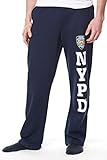 NYPD Adult Navy Fleece Pant With Leg Prin (Small)