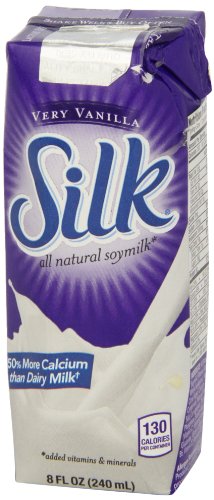 SILK SHELF-STABLE SOYMILK SINGLES, VERY VANILLA, DAIRY-FREE, VEGAN, NON-GMO PROJECT VERIFIED, 8 OZ., 18 PACK