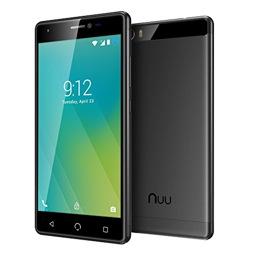 Nuu mobile m2 5.0" hd lte android 7.0 smartphone, black
