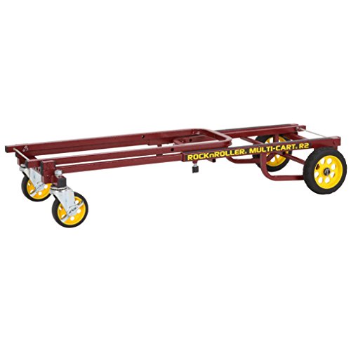 Rock-N-Roller R2RT-RD (Micro) 8-in-1 Folding Multi-Cart/Hand Truck/Dolly/Platform Cart/26" to 39" Telescoping Frame/350 lbs. Load Capacity, Red - Thumbnail 4