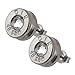 Little Black Gun Nickel Plated 40 S&W Bullet Shell Swarovski Crystal Stud Earrings in Clear