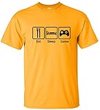 EatSleepTee Men's Eat Sleep Game T-Shirt Gamer Gaming Tee