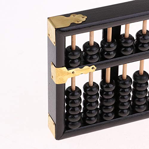 Baosity Kids Children Math Calculator Educational Wood Abacus Vintage Chinese Counting Frame Abacuses Calculator, Black