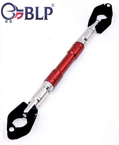 BLP Adjustable Motorcycle Handlebar Cross Bar Compatible with Bullet Classic 350, 500, Chrome, Desert Storm, Standard 350, 500, Electra EFI, Twins, Twinspark (RED-BLACK)