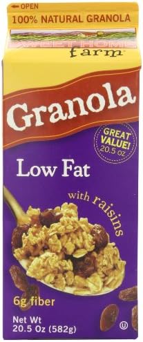 Sweet Home Farm Low Fat Granola with Raisins, 20.5-Ounce Cartons (Pack of 4)