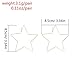 F-U Star Hoop Earrings Large Geometric Dangle Hoops Earrings Silver Plated Fashion Earrings Women