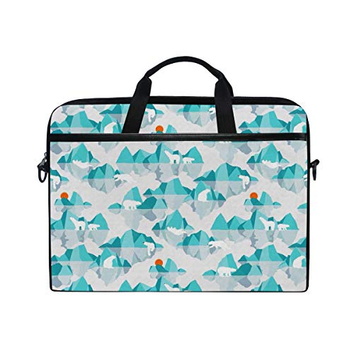 Polar Bear Laptop Bag Travel Briefcase with Organizer Water Resisatant with Adjustable Shoulder Strap for Men and Women Fits 14 Inch to 15.6 Inch Laptop,Computer,Tablet