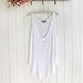 Fashion Summer Woman Lady Sleeveless V-Neck Candy Vest Loose Tank Tops T-shirt (White)