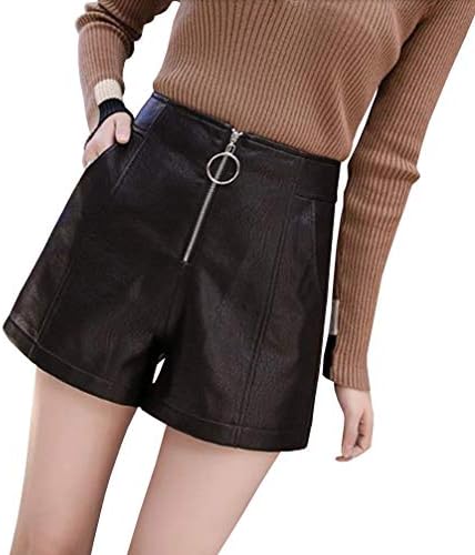 Pu 実物 レザー ホットパンツ ショートパンツ スリット 大きいサイズ 足長 効果 入り C0298