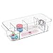 iDesign Clarity Plastic Divided Cosmetic Bin Tote Vanity Organizer, Storage for Cosmetics, Makeup, and Accessories on Vanity, Countertop, Bathroom, or Cabinet , 11 Compartments, Clear