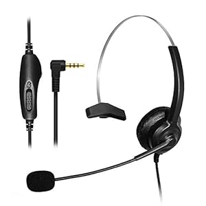 TWOTW-Headset-Mono-Noise-Cancelling-Microphone-Volume-Control-35-mm-Jack-PC-Headphones-for-Mobile-Phone-Smartphone-Computer-Comfort-Strong TWOTW Headset Mono Noise Cancelling Microphone Volume Control 3.5 mm Jack PC Headphones for Mobile Phone Smartphone…