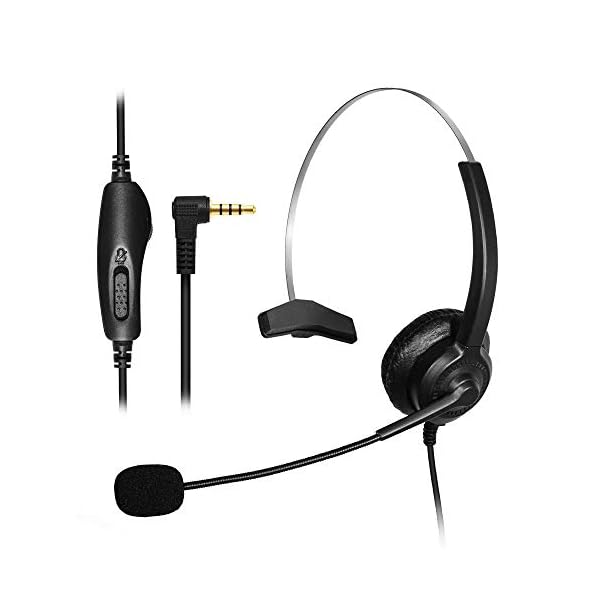 TWOTW-Headset-Mono-Noise-Cancelling-Microphone-Volume-Control-35-mm-Jack-PC-Headphones-for-Mobile-Phone-Smartphone-Computer-Comfort-Strong TWOTW Headset Mono Noise Cancelling Microphone Volume Control 3.5 mm Jack PC Headphones for Mobile Phone Smartphone…