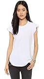 Wilt Women's Raw Edge Flutter Shirttail Top