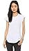 Wilt Women's Raw Edge Flutter Shirttail Top
