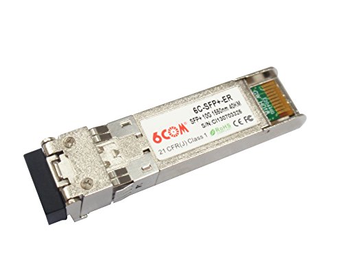 6COM SFP+ Transceiver 10G 1310nm 40KM LC connector compatible with cisco item number is DS-SFP-FC8G-ER