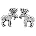Corinna-Maria 925 Sterling Silver Moose Earrings Studs Tiny Mini Stainless Steel Posts and Backs