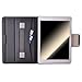 Thankscase Case Compatible for iPad Air 2, Rotating Leather Case Cover with Wallet and Pocket, Hand Strap, Auto Sleep/Wake Function for Ipad Air 2. (Diamond Black)