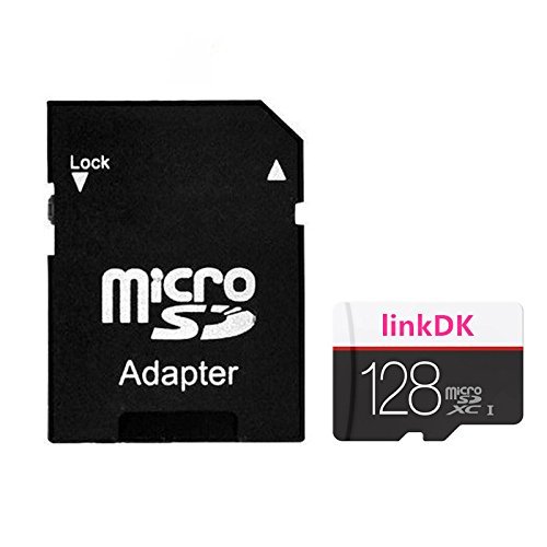 linkDK 128GB Micro SD SDXC Memory Card High Speed Class 10 with Micro SD Adapter