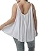 ALLEGRACE Plus Size Tank Tops Women Spaghetti Strap Cami Tank Scoop Collar Flowy Loose Camisoles White 4X