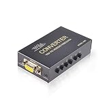 eKL VGA to AV Adapter Converter Box VGA Input Composite RCA S-Video VGA Output Computer PC Laptop to TV Display Projector Connector